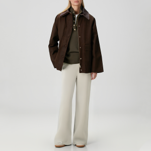 Simple loose mid-rise women's casual trousers