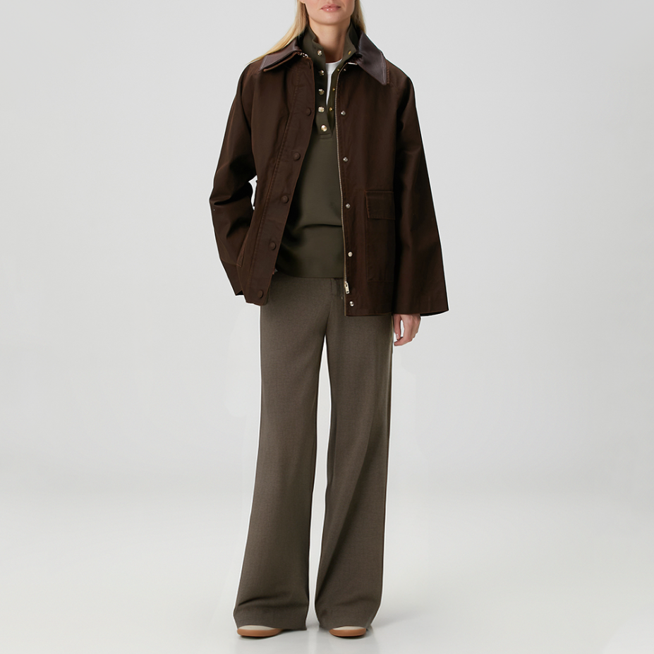 Simple and versatile high-waisted women's casual trousers