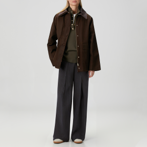 Fashion striped wide-leg women's casual trousers