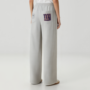 Gray simple straight-leg women's casual trousers