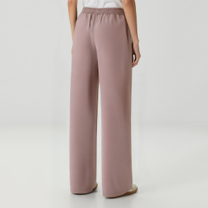 Pink versatile loose women's casual trousers