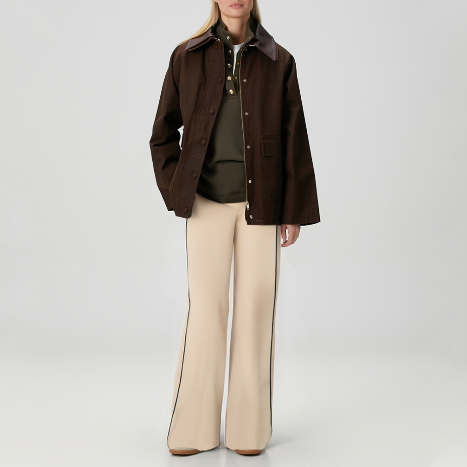 Autumn elastic waist wide leg women's casual trousers