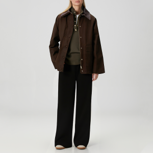 Black elastic loose women's casual trousers