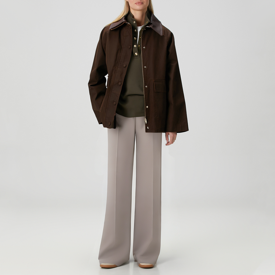 Classic double-sided stretch women's casual trousers