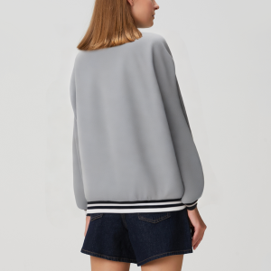 Women's contrast striped button-down jacket