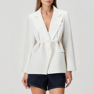 White autumn simple women's suit jacket