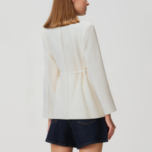White autumn simple women's suit jacket