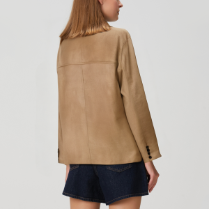Vintage autumn suede women's blazer