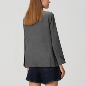 Gray simple loose women's suit jacket