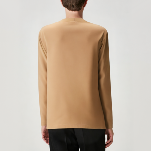 Men's casual round neck loose long sleeves