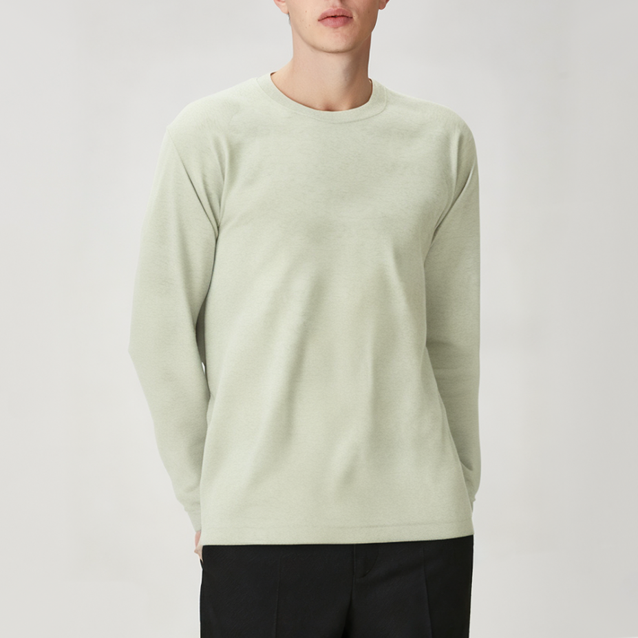 High quality round neck breathable men's long sleeve