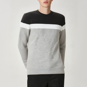 High quality round neck dropped shoulder men's long sleeve