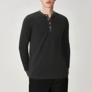 Men's casual button placket long sleeves