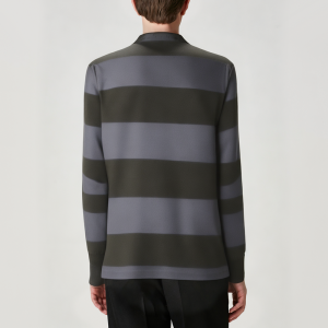 Men's long sleeve double contrast lapel