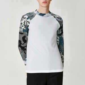 Men's printed round neck breathable long sleeves