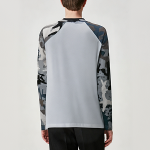 Men's printed round neck breathable long sleeves