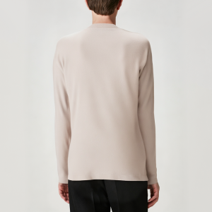 Men's loose cotton round neck long sleeves