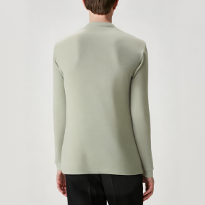 Men's simple casual round neck long sleeves