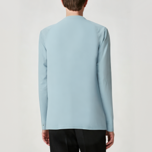 Simple round neck blank men's long sleeve