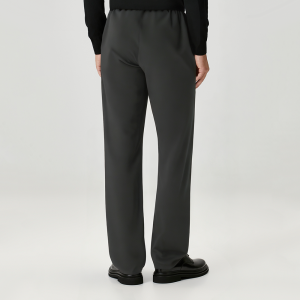 Black thin straight men's casual pants