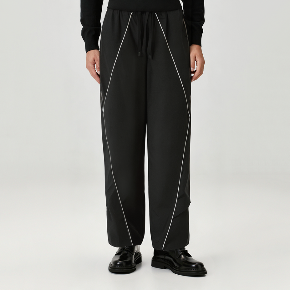 Loose wide-leg draped men's casual pants