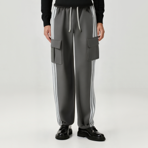 High quality side stripe loose men's casual pants