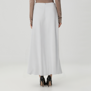 White versatile high waist women's skirt