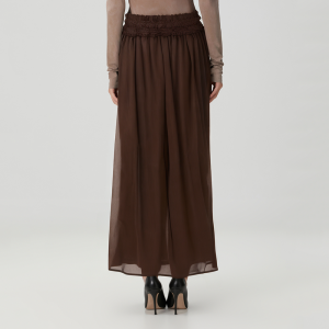 Pleated elastic wide waist women's skirt