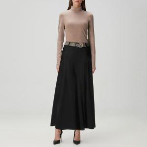 Autumn black A-line all-match women's skirt