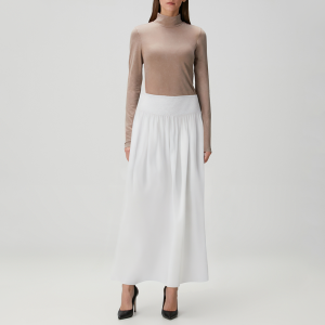 White high waist loose women's skirt