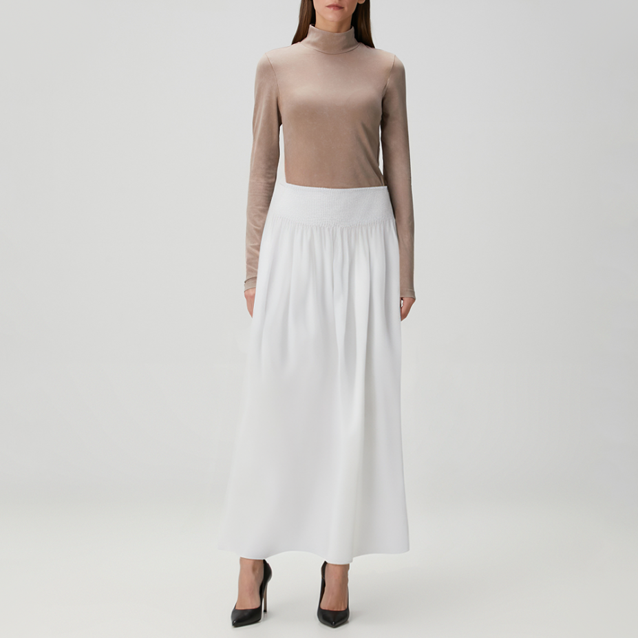 White high waist loose women's skirt