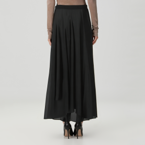 Black simple pleated loose women's skirt