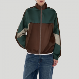 Men's retro colorblock windproof jacket