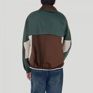 Men's retro colorblock windproof jacket
