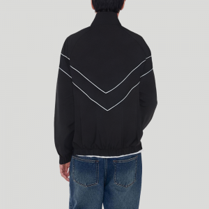Black reflective trim loose men's jacket