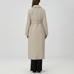 Luxury warm lace-up women's trench coat