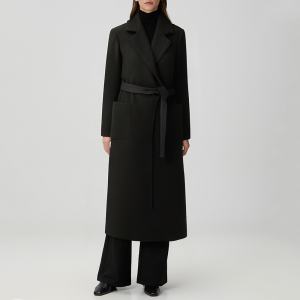 Autumn black casual women's trench coat