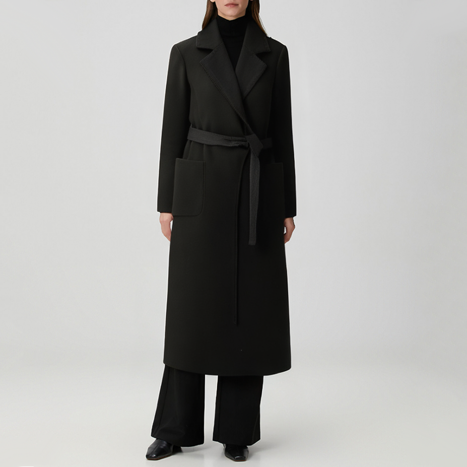 Autumn black casual women's trench coat