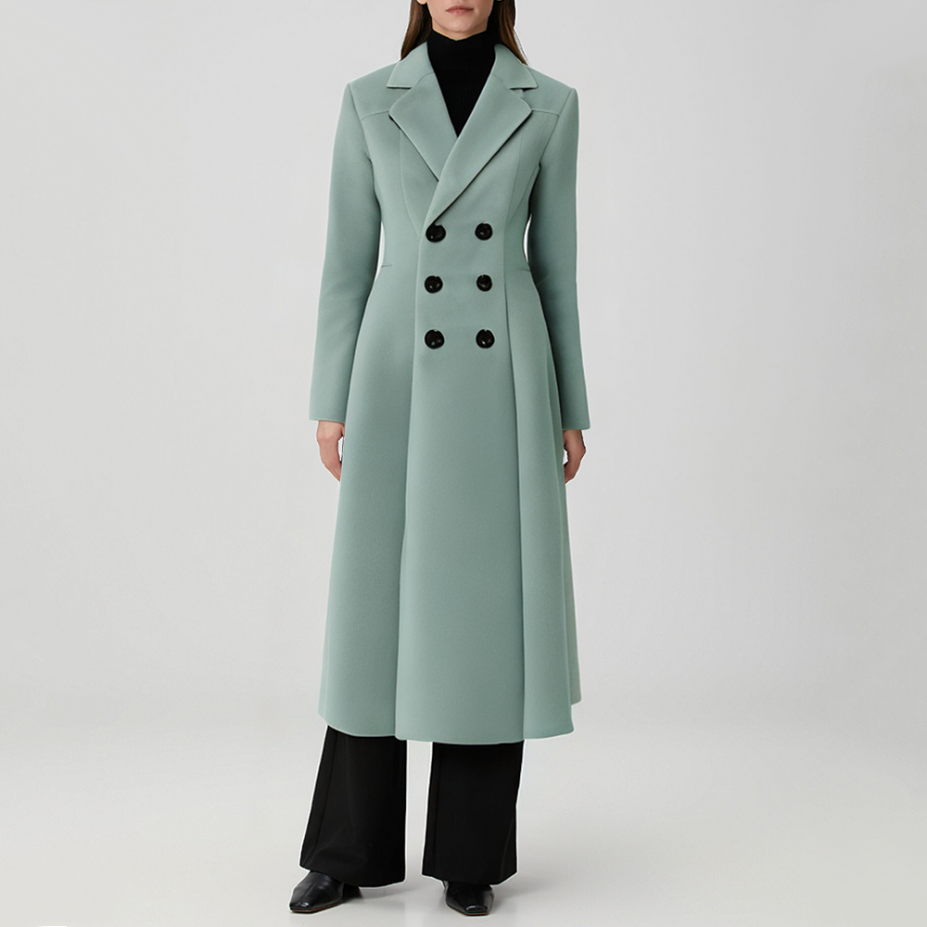 Stylish autumn double-breasted women's trench coat