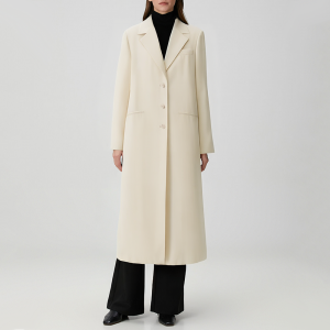 Elegant and versatile beige women's trench coat
