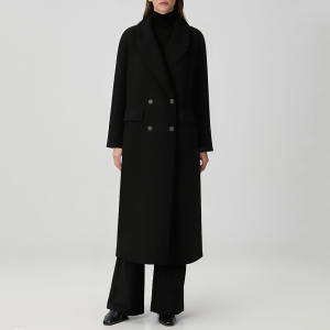 Casual lapel double-breasted women's trench coat