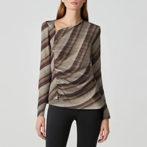 Retro plaid tulle women's long sleeves